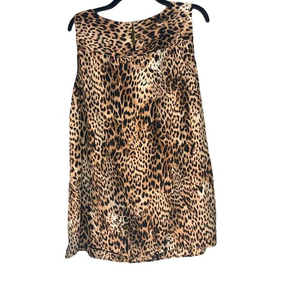 Chico's Black/Brown Cheetah Print Sleeveless Tank Blouse Animal Print - Picture 2 of 6